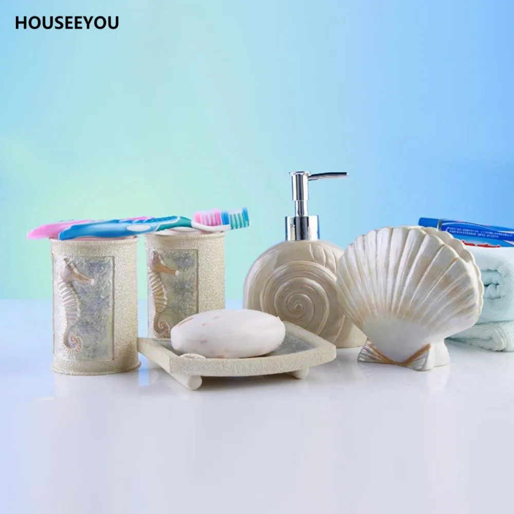 Новинка набор аксессуаров для ванной комнаты сделай сам в морском стиле Женский