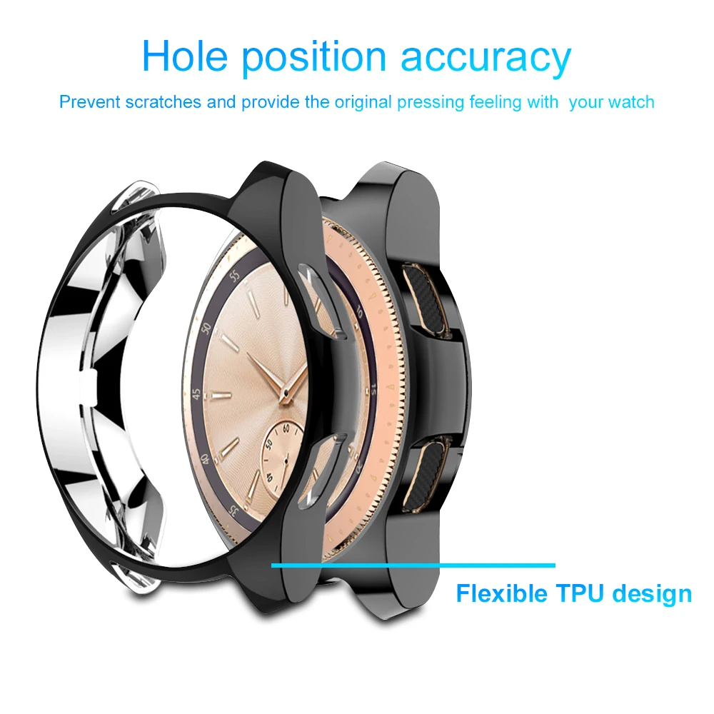 Чехол Ascromy для samsung Galaxy Watch gear S3 Frontier 42 мм 46 мм TPU scracch-resistant защитный чехол для экрана протектор аксессуар