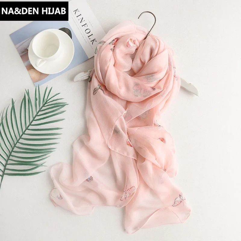 20 шт. новое поступление с принтом бабочки шарфы шали шифоновый шарф великолепный