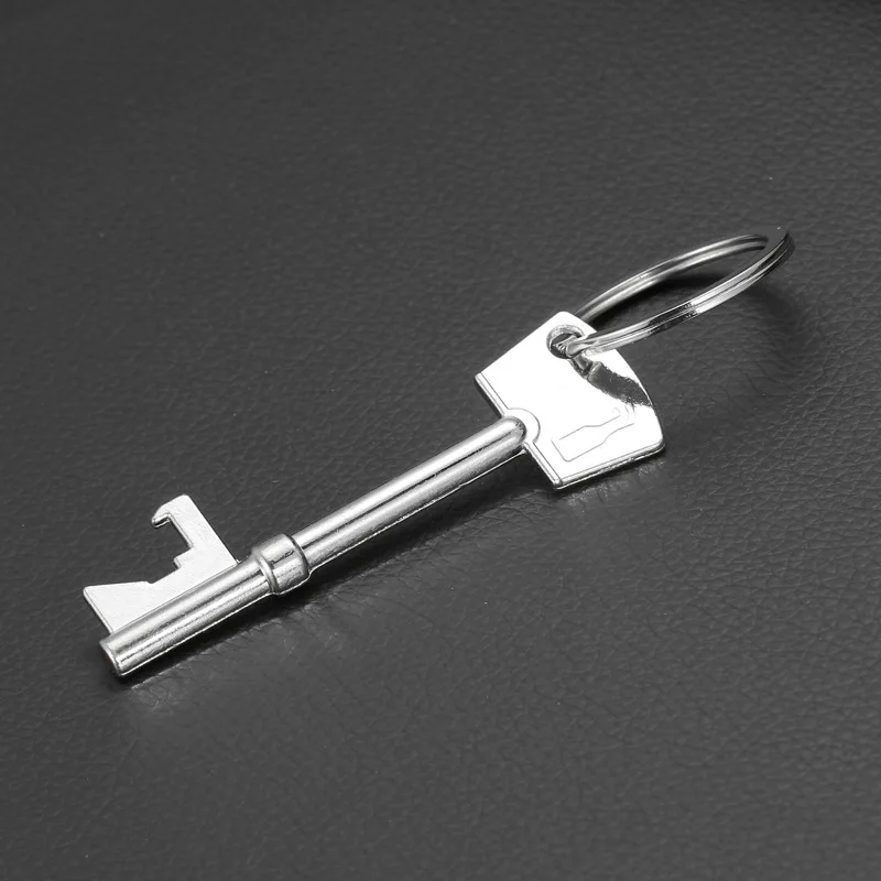 500pcs Hot Sales New Beer Bottle Opener Stainless Steel Key Ring Keychain Zinc Alloy Chain Bar Tool wen5559 | Дом и сад