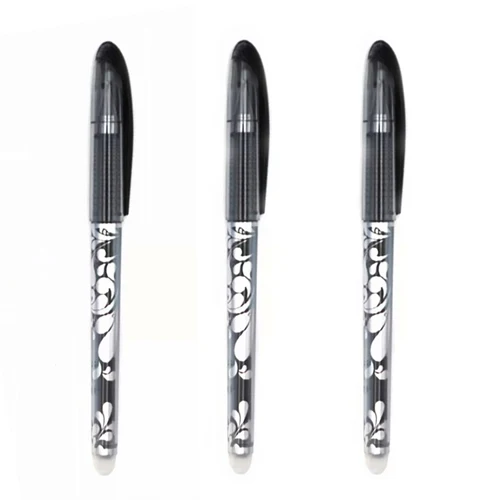 3Pcs black pen 3/6 шт./компл. со стирающимися чернилами пера 0,5 мм цвет синий, черный; большие размеры шариковая ручка студенческие ручки Ручка школы офиса письменные принадлежности для экзамена канцелярских принадлежностей - Цвет: 3Pcs black pen