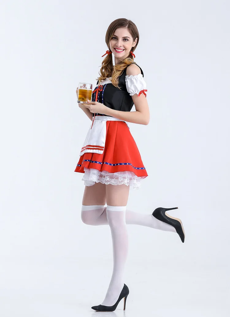 Хэллоуин фестиваль костюм дирндль Таверна Wench официантка Горничная бар наряд