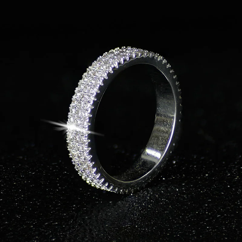 

christmas Real 925 Sterling Silver Ring for women engagement wedding ring set jewelry zircona LR4606S