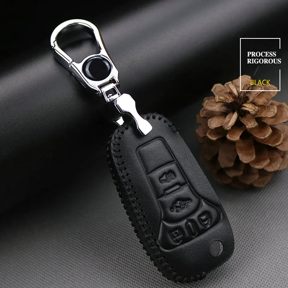 Ключи цепочка на клапане для Ford Focus 2 MK3 Fiesta Fusion Explorer Ecosport Ranger Mondeo C MAX S-MAX F150 4 чехол для ключей с кнопками держатель