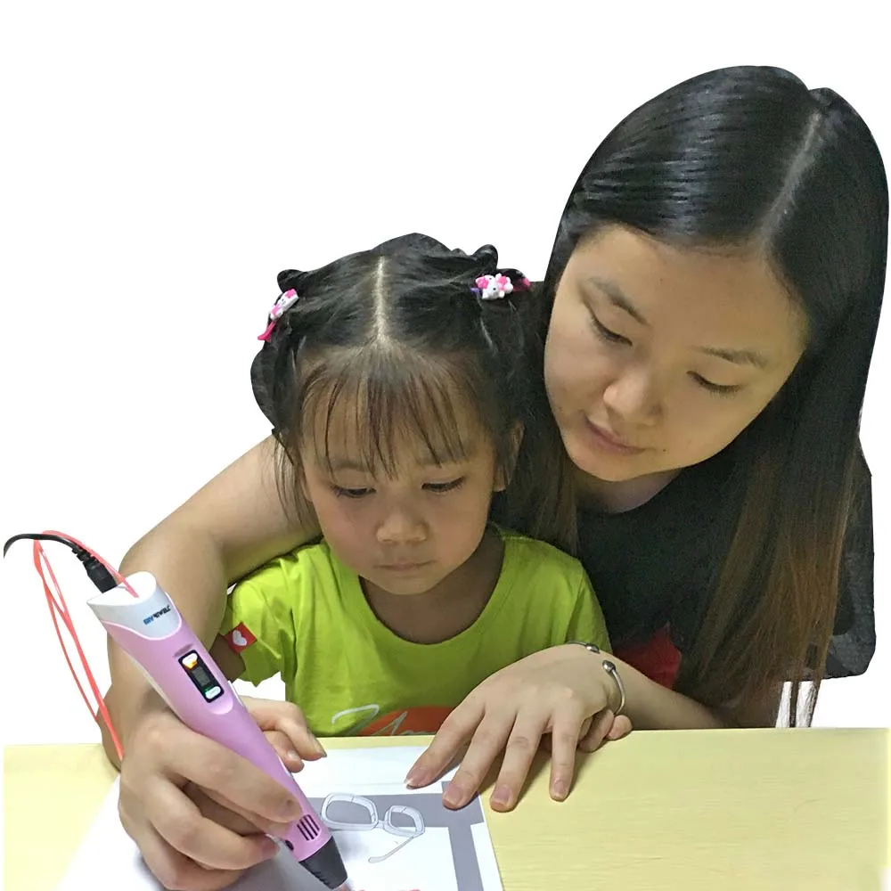 myriwell 3D ручка с светодиодный Дисплей для детей и взрослых Doodler изготовление модельного ряда и художественных ремесел инструмент используют нити abs/pla