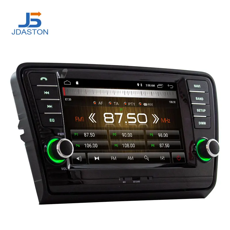 JDASTON Android 8,1 DVD плеер автомобиля для SKODA Octavia 2013 Мультимедиа gps навигации 2 Дин радио ips стерео wi fi SD