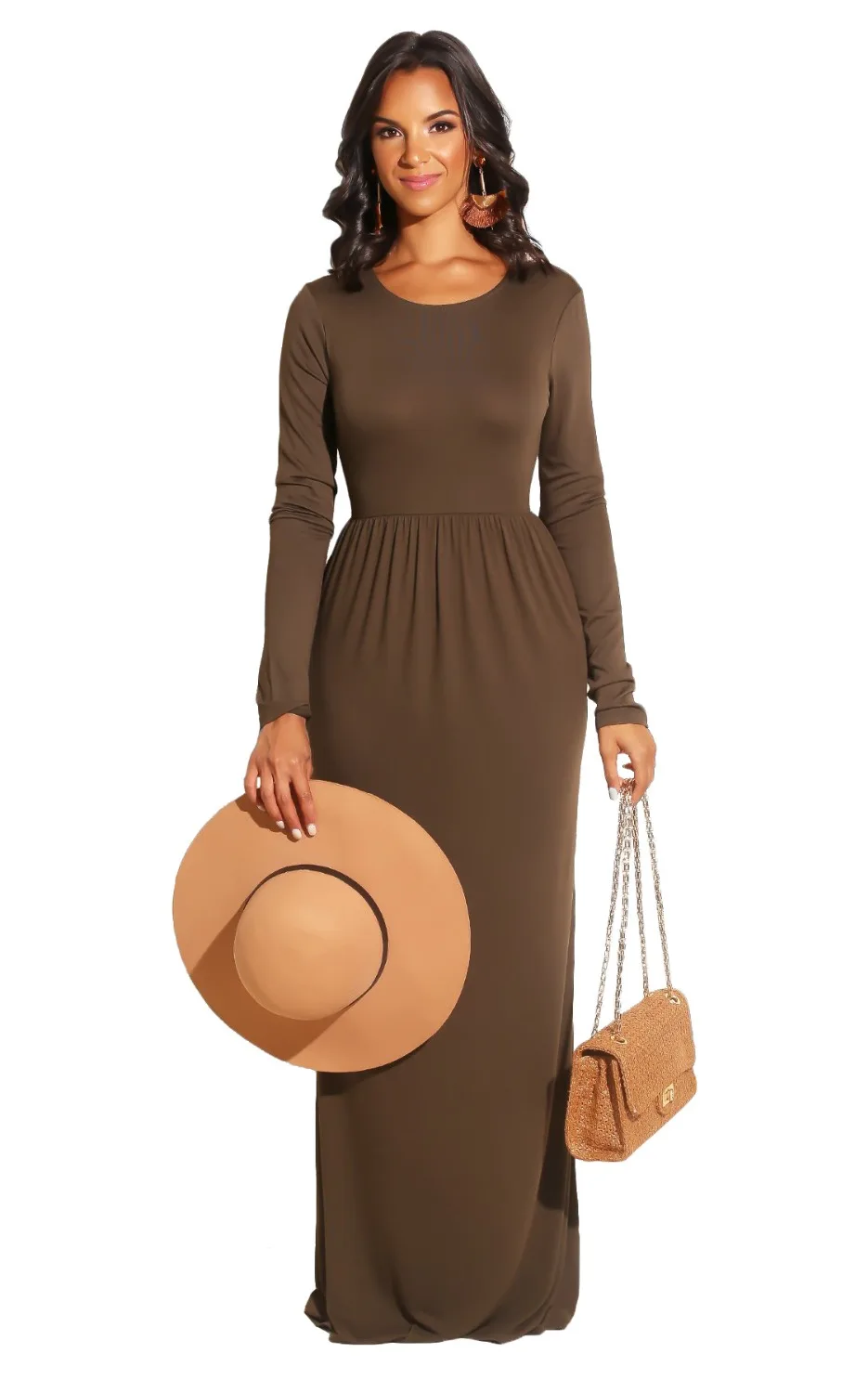 Длинное платье элегантное женское фиолетовое праздничное с длинным рукавом Vestido