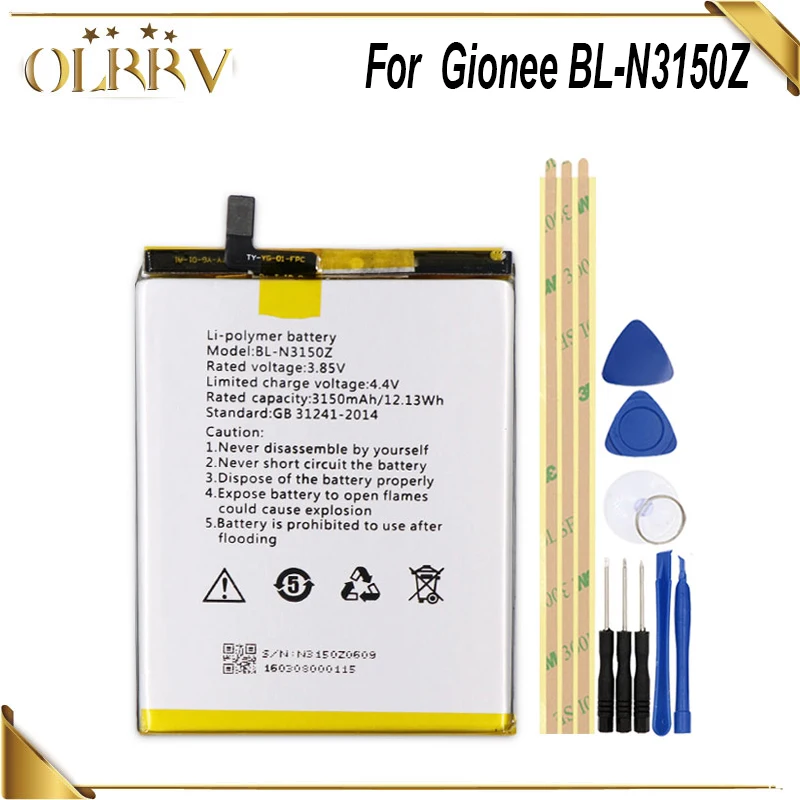 

OLRRV 3150 мАч, аккумулятор высокой емкости для Gionee BL-N3150Z, аккумулятор высокого качества для Gionee мобильный телефон + Инструменты