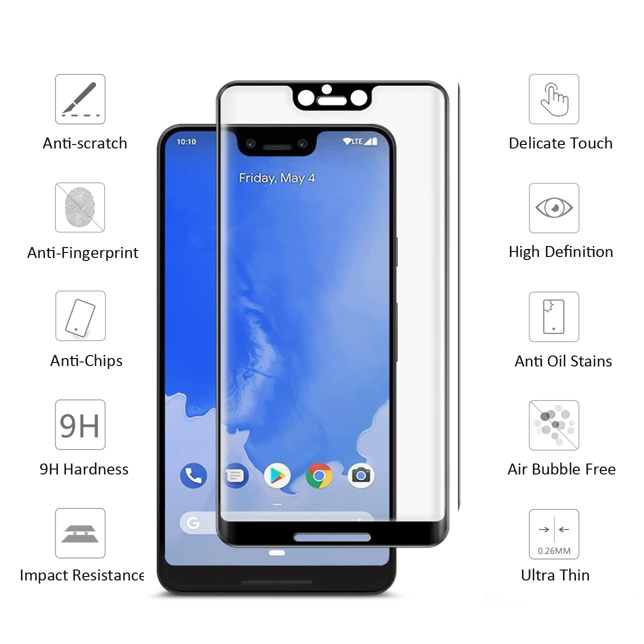 Полноэкранная пленка из закаленного стекла для Google Pixel 3 2 XL Противоударная
