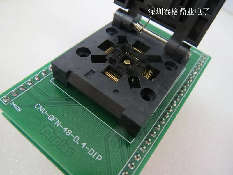 Clamshell QFN-48(52)BT-0.4-01 QFN48/MLF48 6*6mm pitch 0.4mm IC Burning seat Adapter testing seat Test Socket test bench