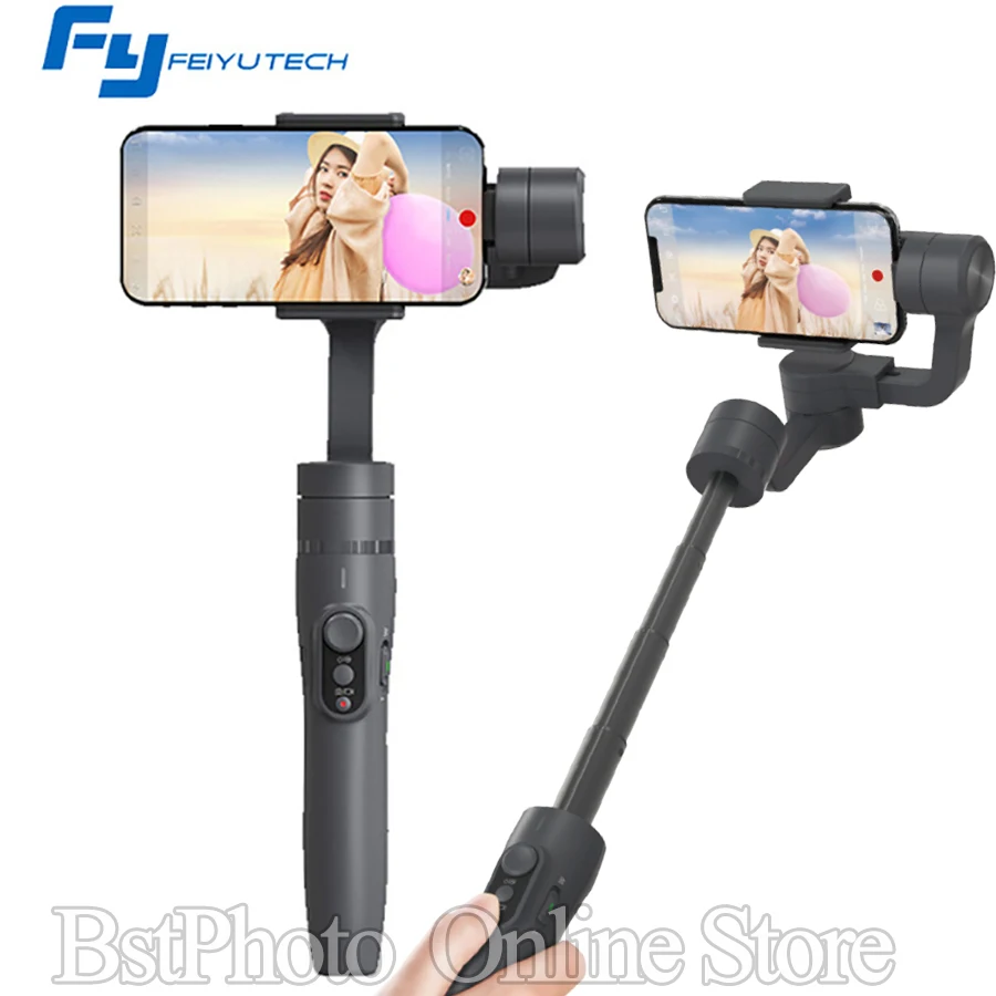 Feiyu Vimble 2 выдвижной ручной 3 осевой стабилизатор видео для iPhone Samsung Gopro Xiaomi yi 4k PK Smooth