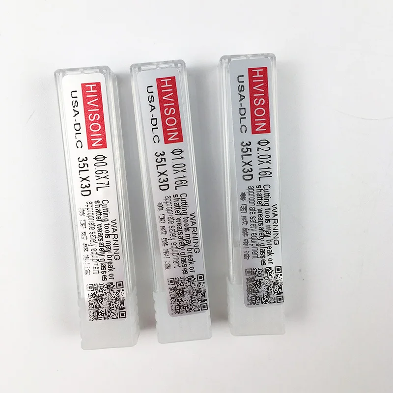 

3pcs UnCoated Dental Lab VHF K4 Zirconia Milling Burs 0.6/1.0/2.0mm Compatible with VHF CADCAM System Zirconia Milling Machine