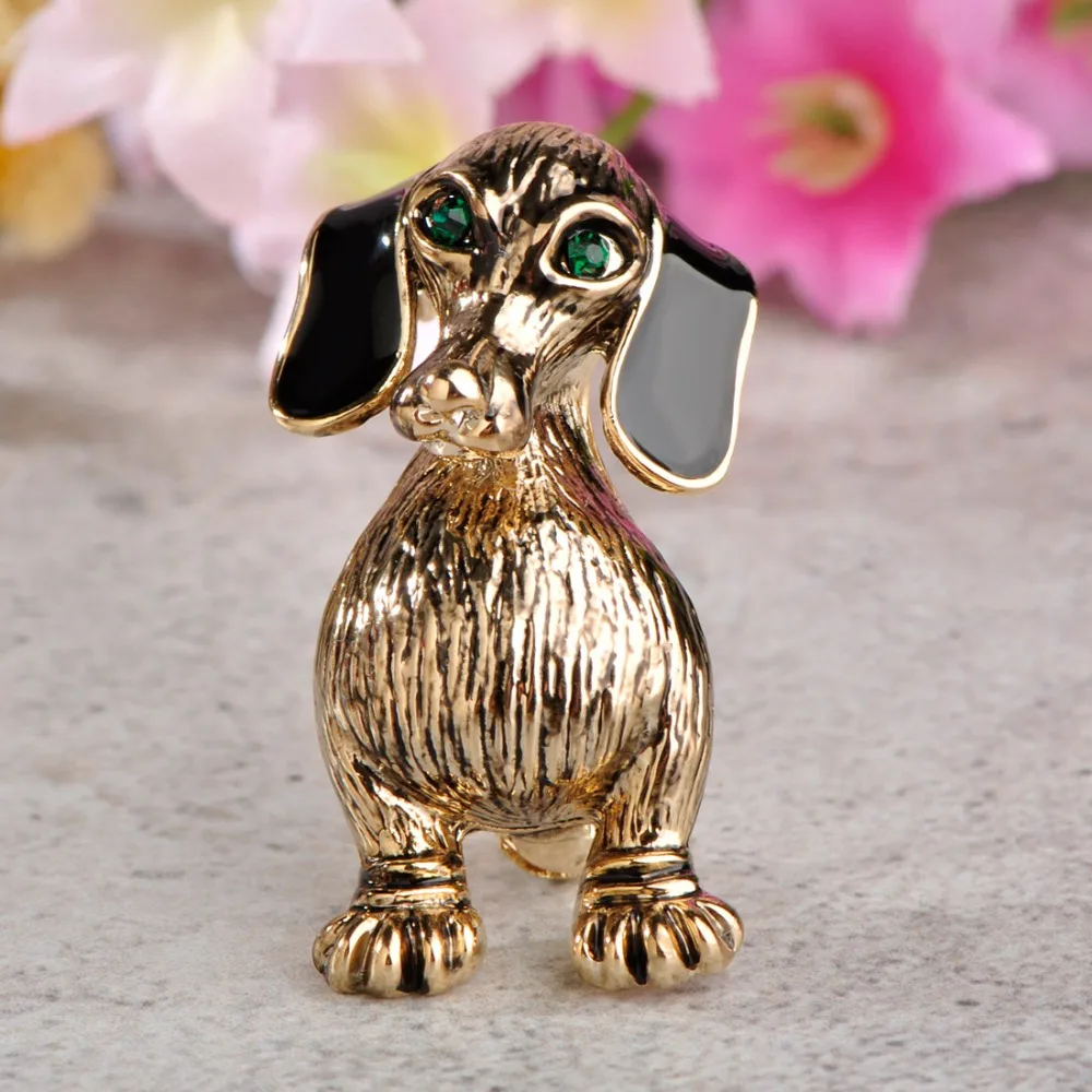 Funmor Милая брошь для девочек и мальчиков с собачкой черный пистолет цветные