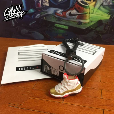 AJ11 Индивидуальные DIY креативные пары подарки ручной работы AJ11 маленькие туфли модель стерео 3D для мужчин и wo мужчин брелок Air Jordan 3D ключ - Цвет: AJ11
