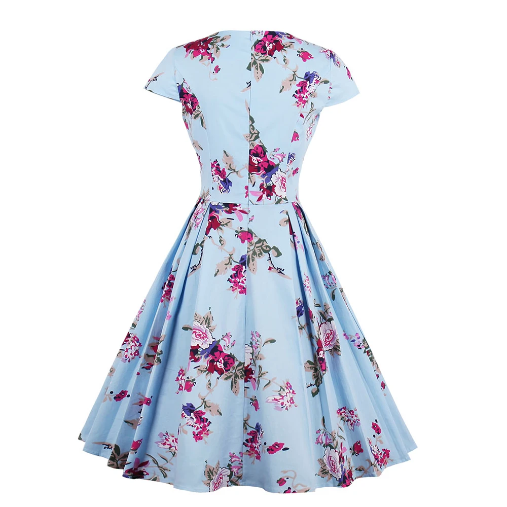 Женское платье Kenancy повседневное винтажное большого размера с цветочным принтом