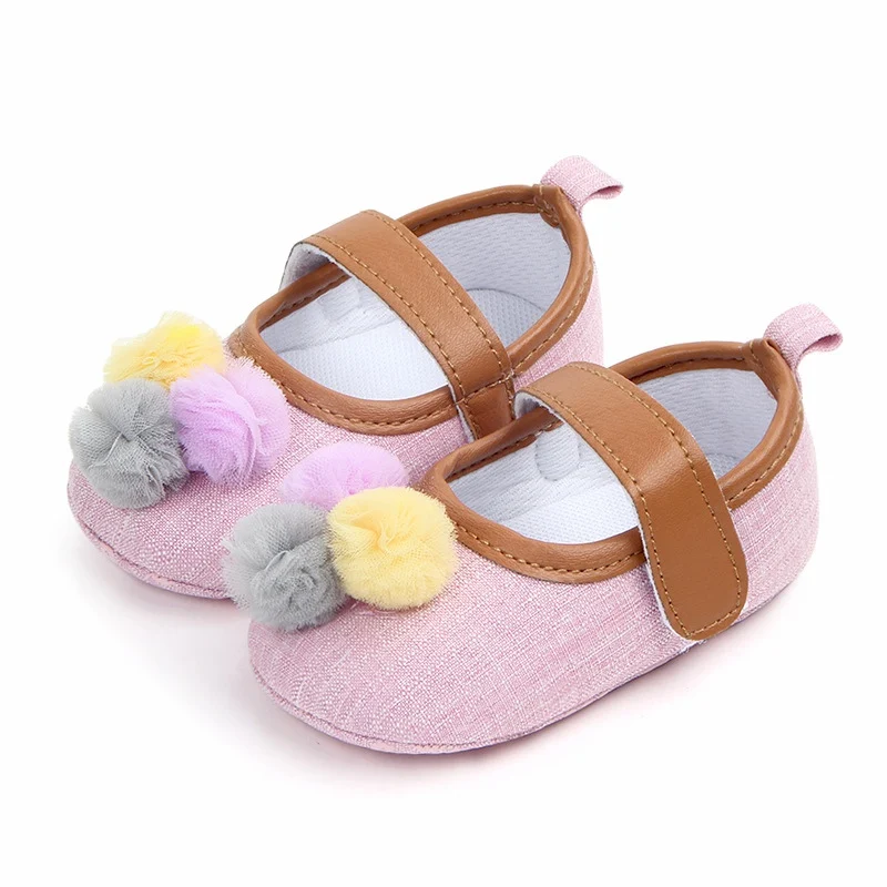 4 цвета нескользящая Мягкая подошва для маленьких девочек обувь принцессы с