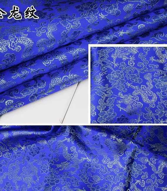 Китайский ветер! Вышитая парчовая ткань очень красивая с узором для шитья ширина