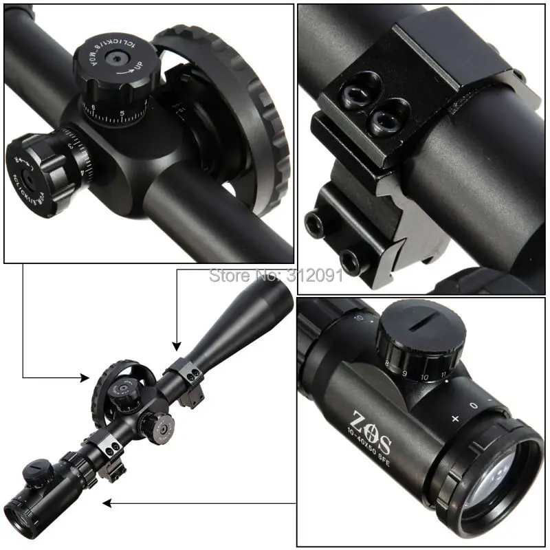 ZOS 10-40x50 ESF ИК SWAT R19 MilDot Тактический область с 11 мм стент | Инструменты