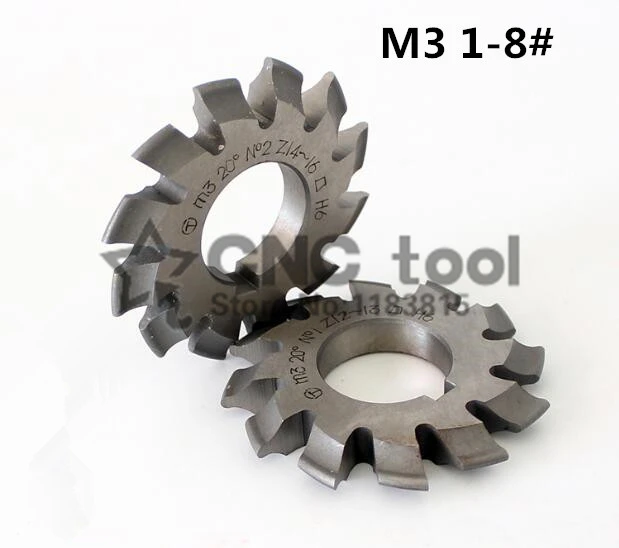 Free shipping 1PCS M3 Modulus PA20 degrees NO.1-NO.8 HSS Gear Milling cutter cutting tools | Инструменты