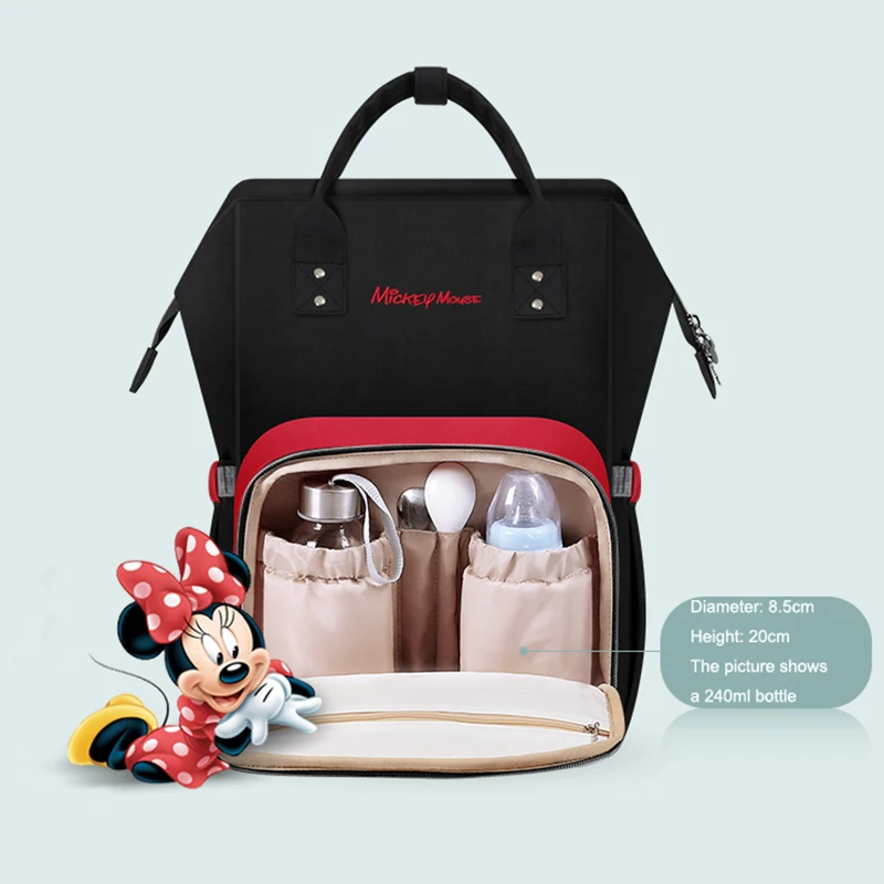 Сумка для подгузников Disney рюкзак с USB Минни Микки путешествий Оксфорд кормления