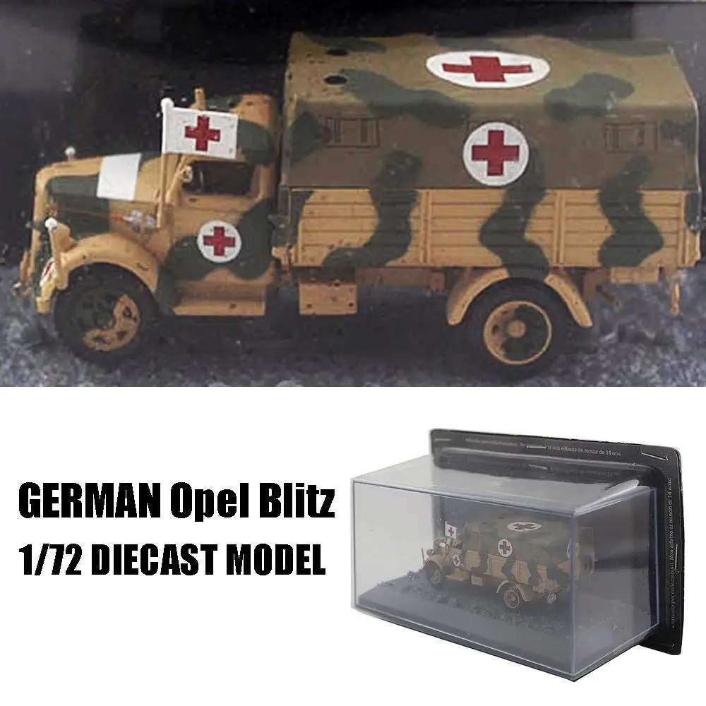Второй мировой войны немецкий Opel Blitz 1/72 литья под давлением модель готовой скорой