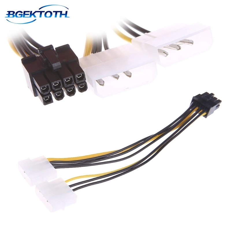 2 шт. 4 контактный кабель адаптера питания Molex LP4 8 Pin PCI Express|4-pin molex|adapter cablepsu power cable |