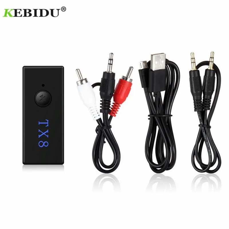 Kebidu Bluetooth передатчик приемник адаптер TX8 3 5 мм беспроводной аудио ТВ Беспроводной