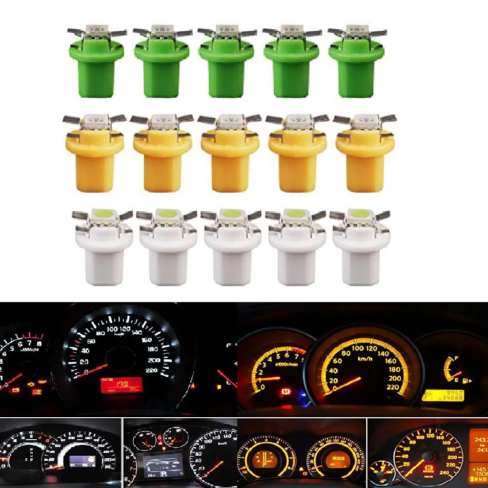 100 шт. B8.5d 5050 1smd светодиоды для приборной панели автомобиля индикатор инструмент