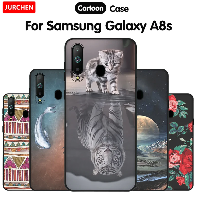JURCHEN чехлы для телефонов Samsung Galaxy A8s 2018 силиконовый чехол с мультяшным рисунком