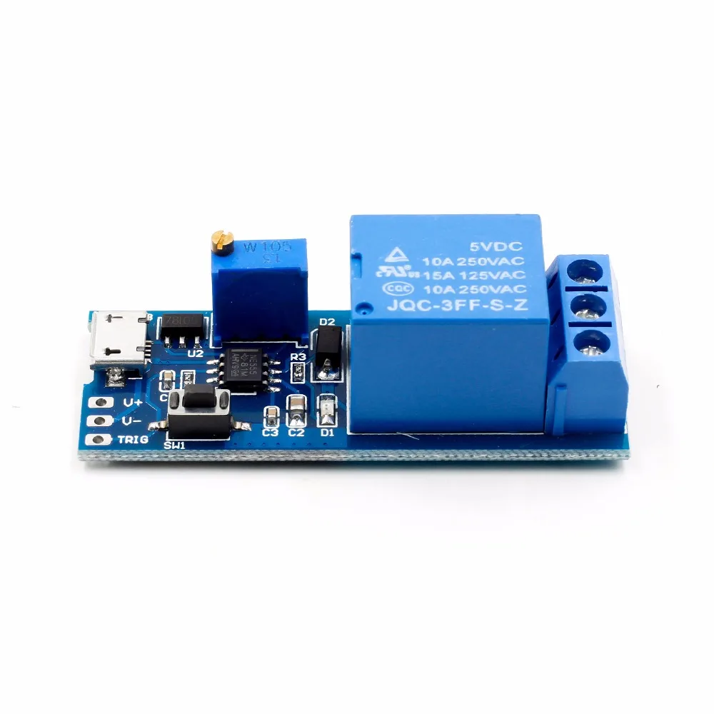 Умная электроника 5V 30V микро USB Мощность регулируемое реле задержки времени