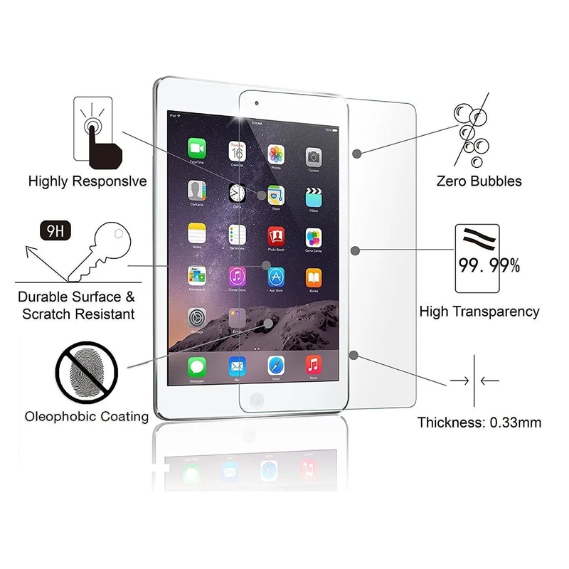 0 3mm протектор экрана из закаленного стекла для iPad 2018 с уровнем твердости 9H Экран