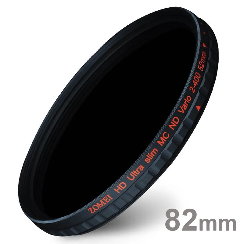 Фильтр Zomei 82 мм PRO Slim HD Fader с переменной нейтральной плотностью от ND2 до ND400 фильтр MC