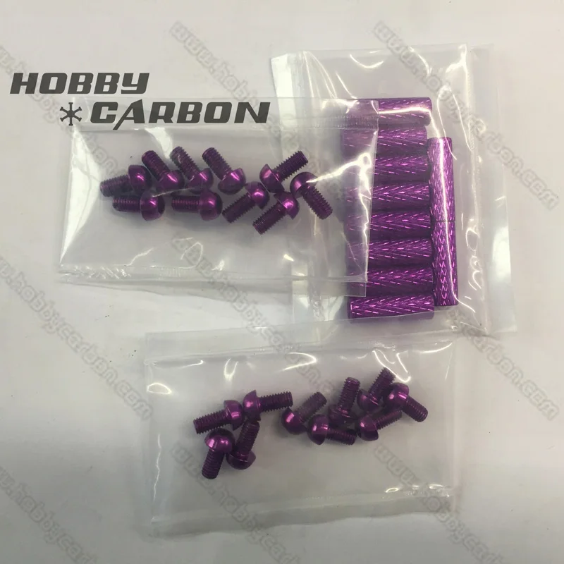 Набор углеродных крепежей HOBBY M3 7075 Комплект алюминиевых винтов M3x10 Круглый болт с