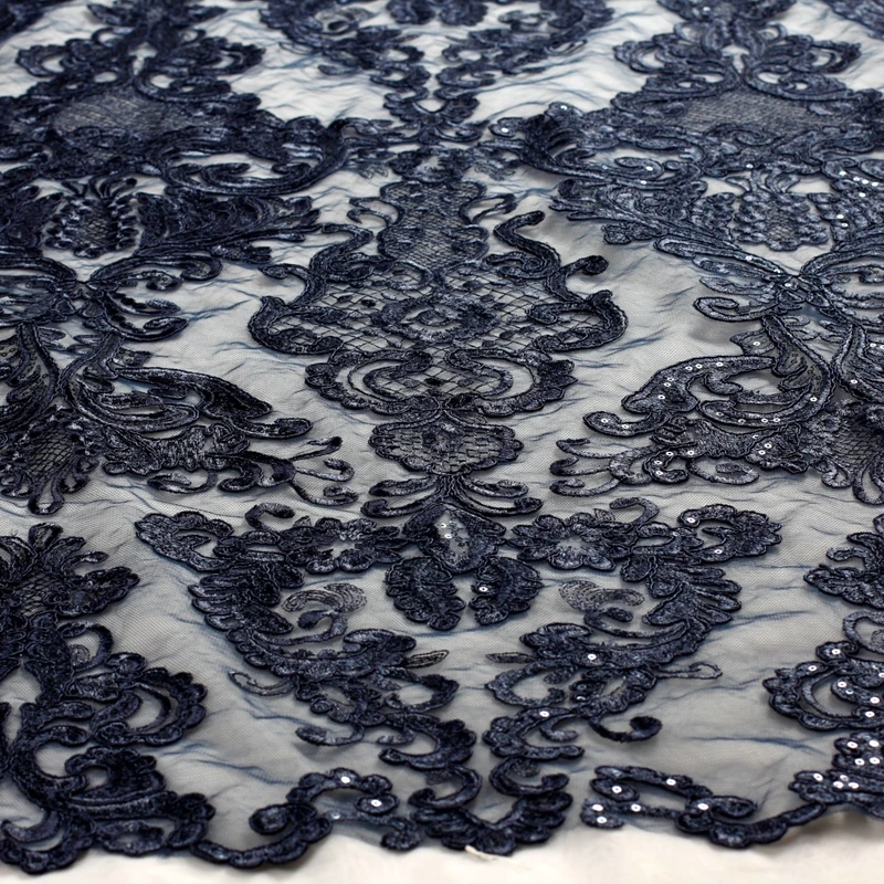 High quality off white/black/gold fashion wedding style sequins cord embroidered wedding/ evinging dress lace fabric by yard | Дом и сад