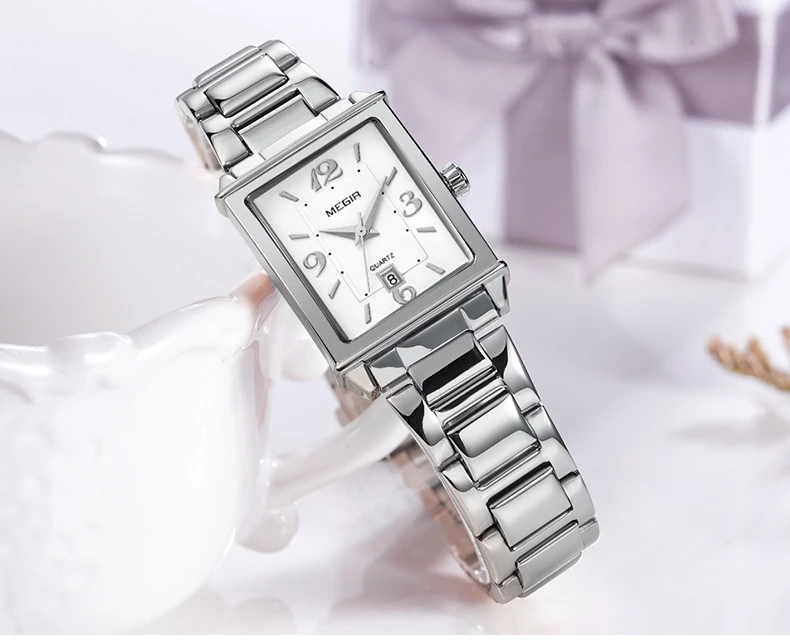 MEGIR Top Brand Fashion Women Watches Luxury Rose Gold Watch Stainless Steel Auto Date Ladies Lady Clock Reloj Mujer | Наручные часы