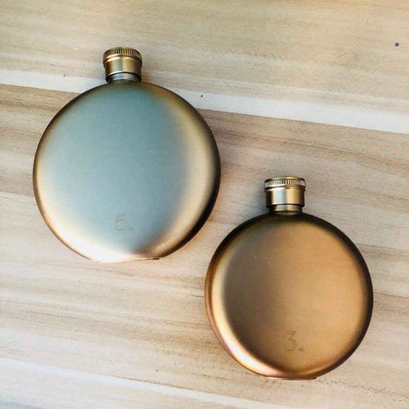 3oz/5 унций из нержавеющей стали с медным покрытием мини плоская фляжка модное