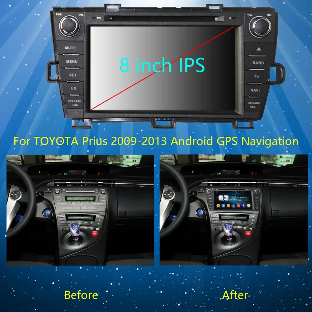 " ips Восьмиядерный 4 Гб ram+ 64 Гб rom Android 9,0 автомобильный DVD радио gps для Toyota Prius 2009- DSP CarPlay Parrot BT стерео Adas плеер