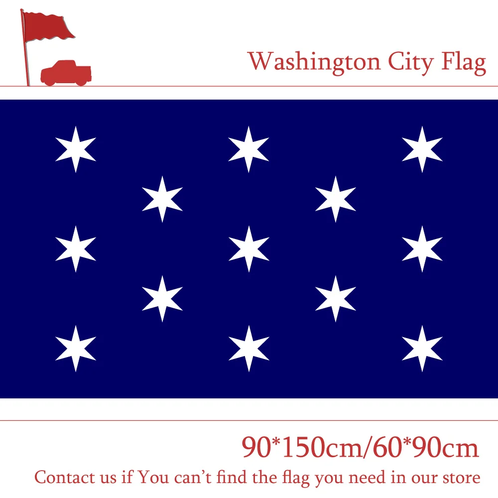 Флаг Вашингтона из США штат Нью Йорк 3x5 футов 90*150 см 60*90 стандартная