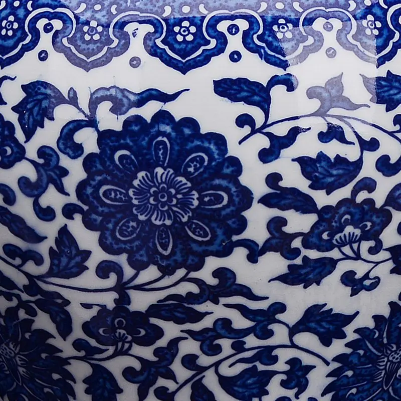 

FREE SHIPPING Chinese Antique Qing Qianlong Mark Blue And White Ceramic Porcelain Vase Ginger Jar Vase Home Decorations R1873