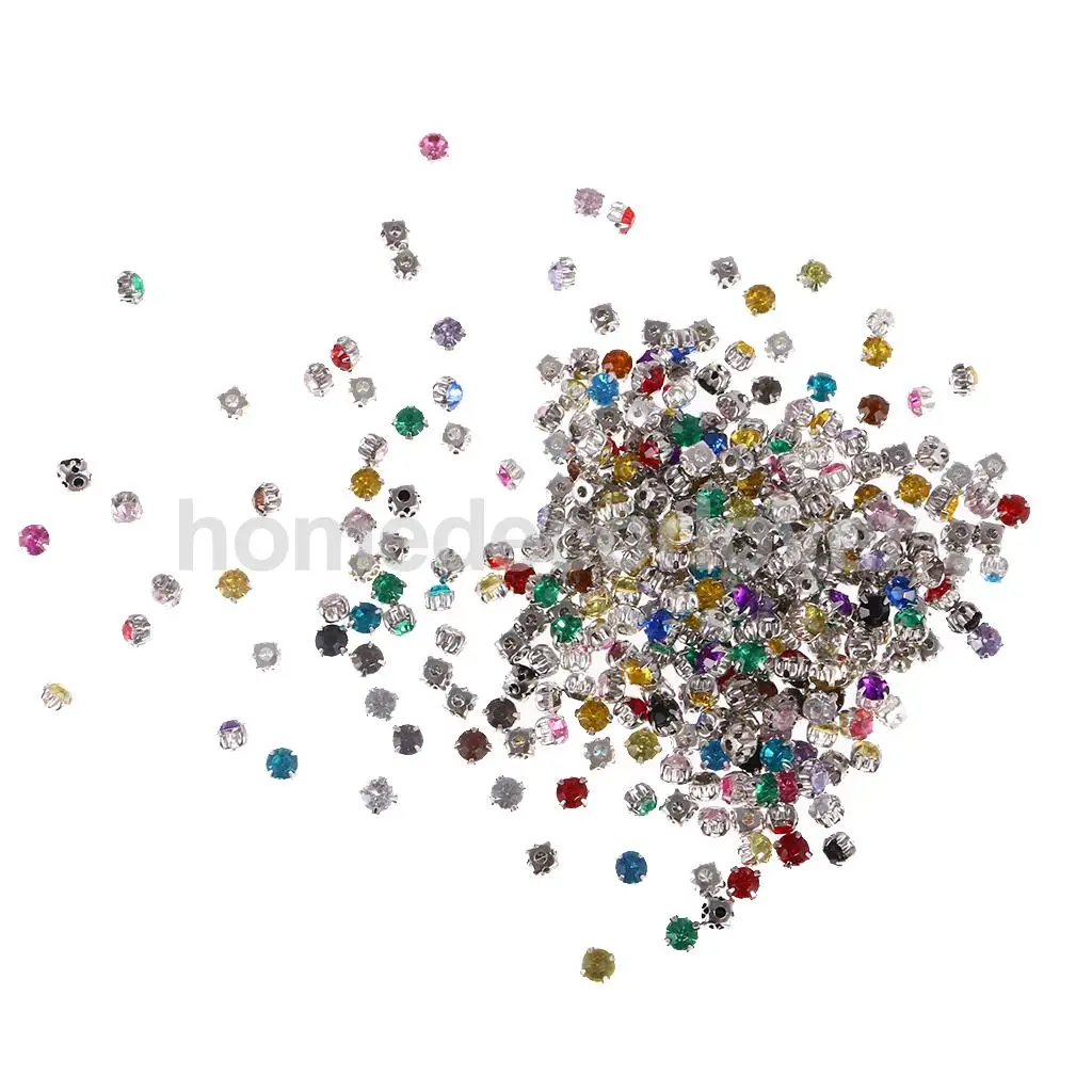 300 шт. Пришивные кристаллы диаманта акриловые стразы украшение 4 мм/6 мм | Дом и сад