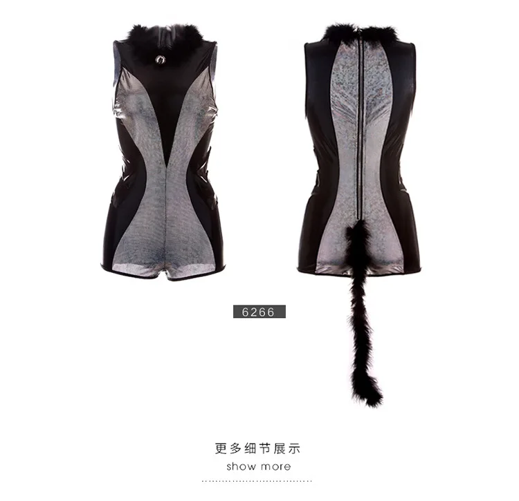 

Sexy Cat women Cosplay For Bar Dance Wear Hot Night Babydoll Bodysuit Costume Sequined Sheath Lovely Festival Fancy Game Wear