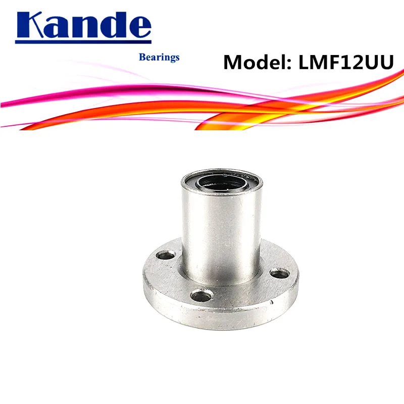 LMF12 UU 1 шт./лот LMF12UU круглый фланец линейный шарикоподшипник 12 мм LMF12 для 3D принтера SMF12UU Kande подшипники
