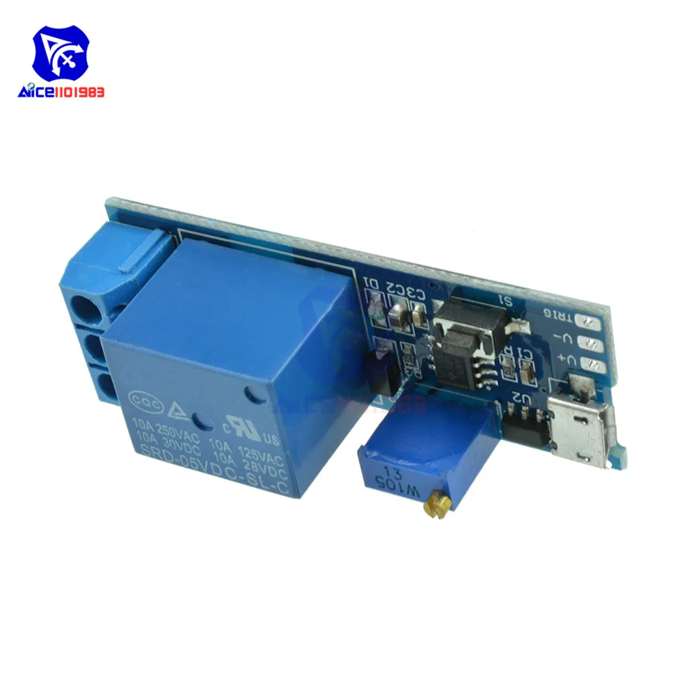5V -30V 1 Channel Wilde Voltage 0-24s Adjustable Delay Internal/External Trigger Relay Board with Timer Conduction Switch | Электронные