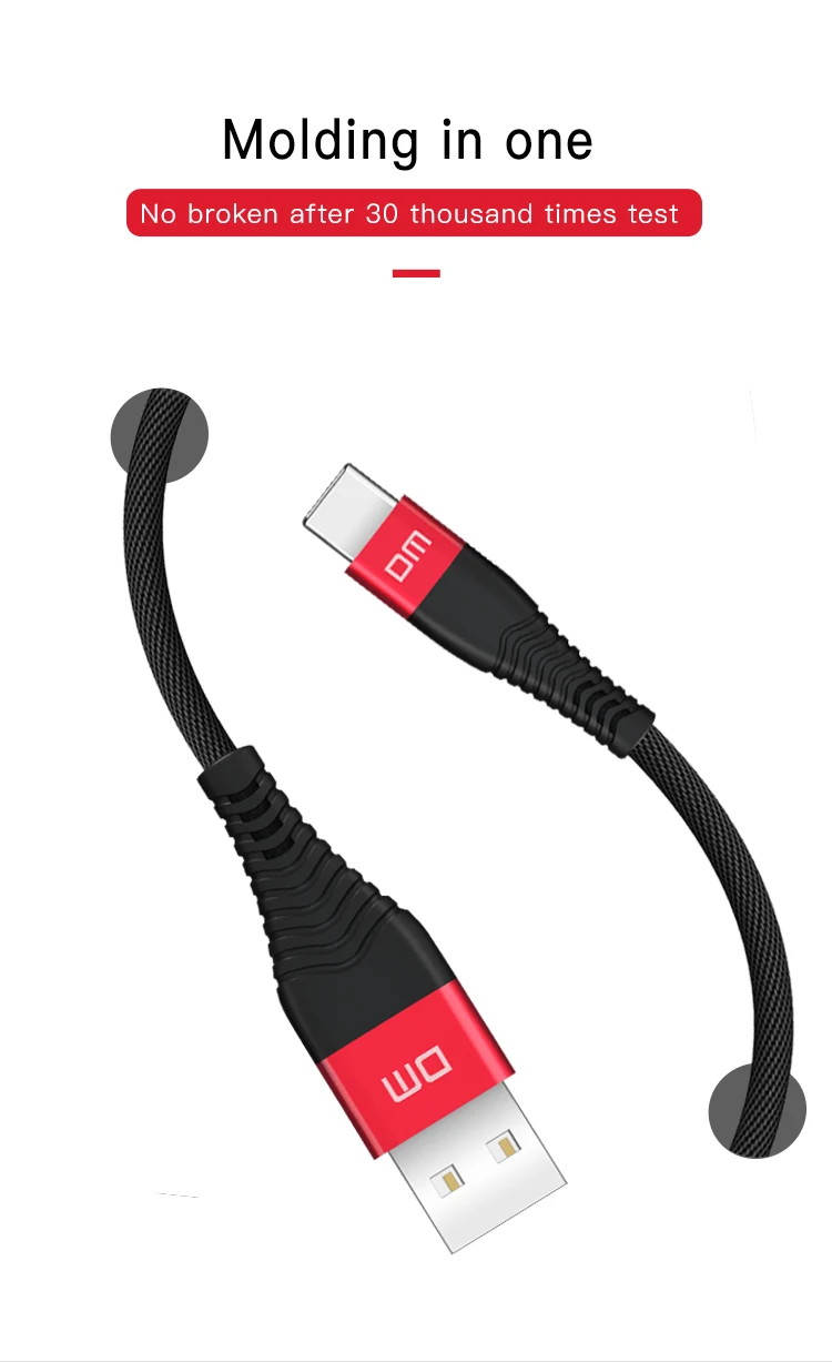 DM usb type C кабель для xiaomi redmi k20 pro USB C кабель для мобильного телефона Быстрая зарядка type C кабель для устройств usb type-C