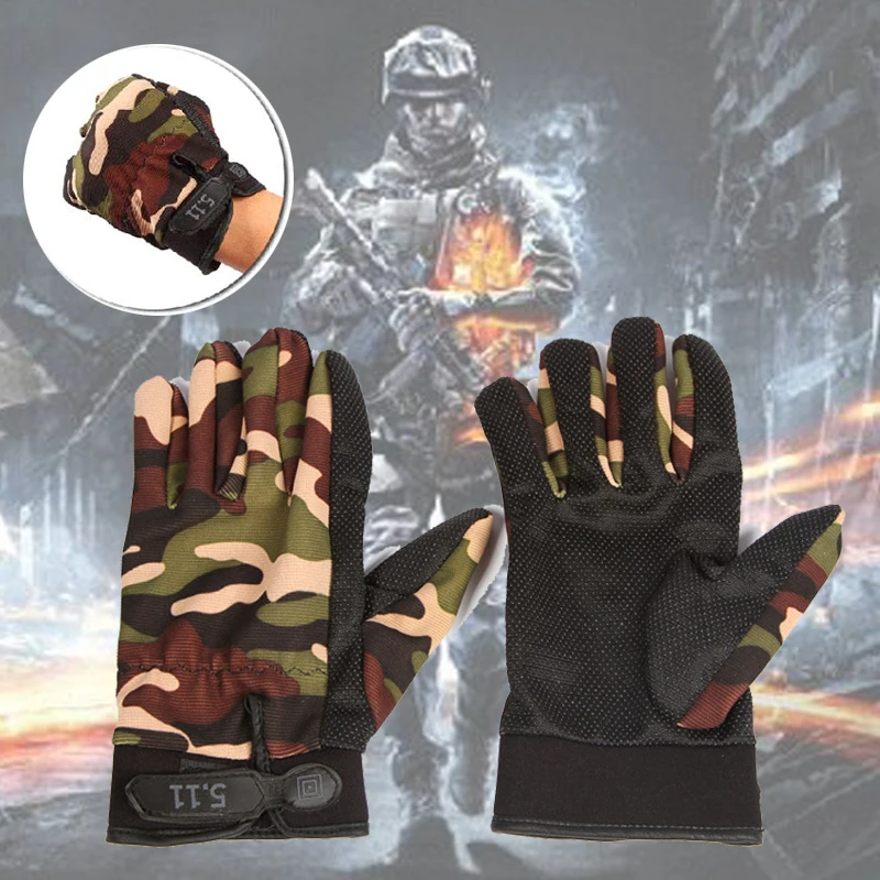 Полный палец Открытый handschuhe мужские камуфляжные охотничьи перчатки