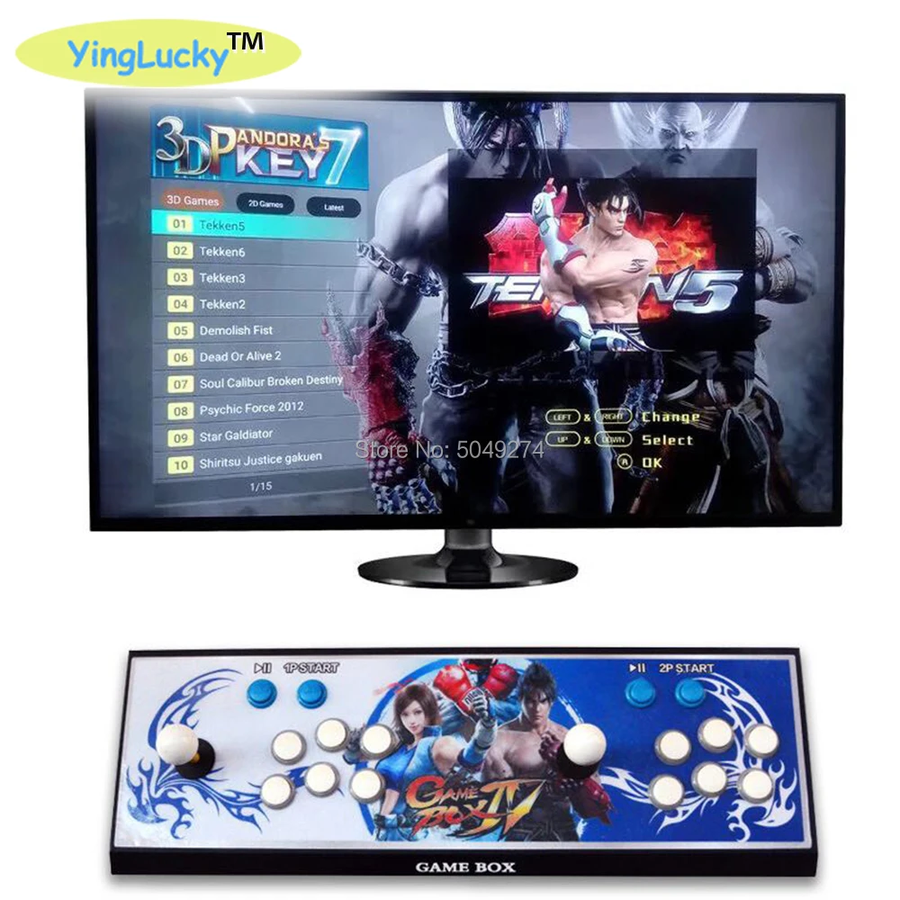 3D Pandora key 7 2200 в 1 аркадная игровая консоль 1920x1080 Full HD 2 игрока аркадная машина Поддержка TF карты, чтобы добавить больше игр
