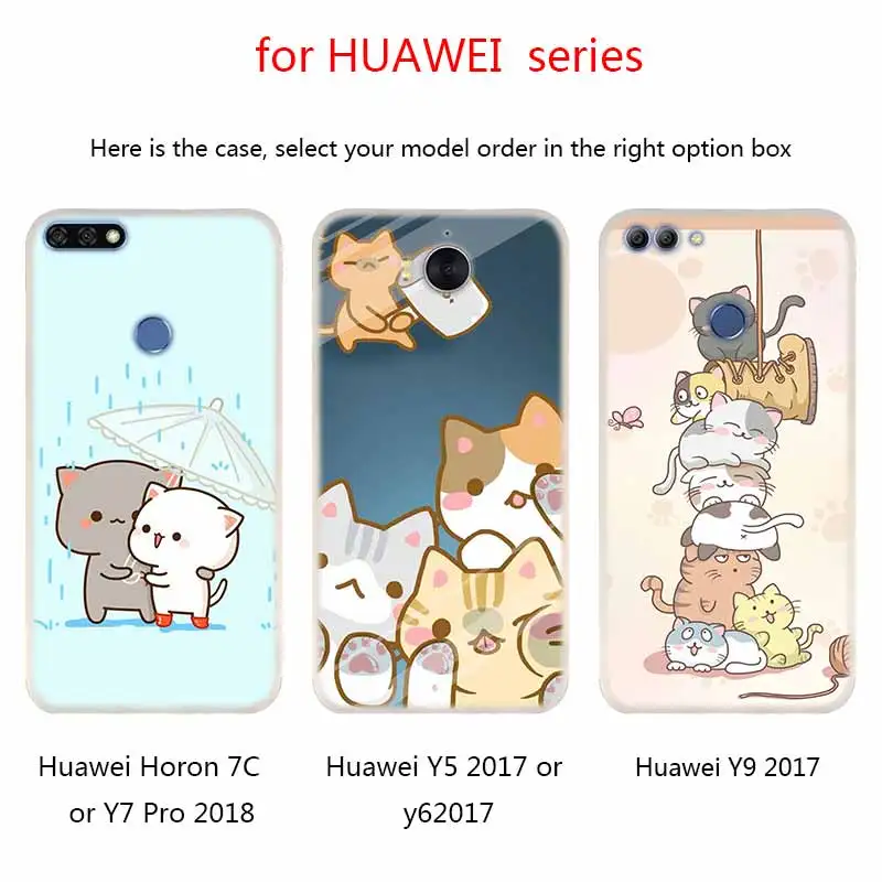 Новогодние подарки милый чехол с кошками мягкие силиконовые чехлы для Huawei Mate 10 Lite