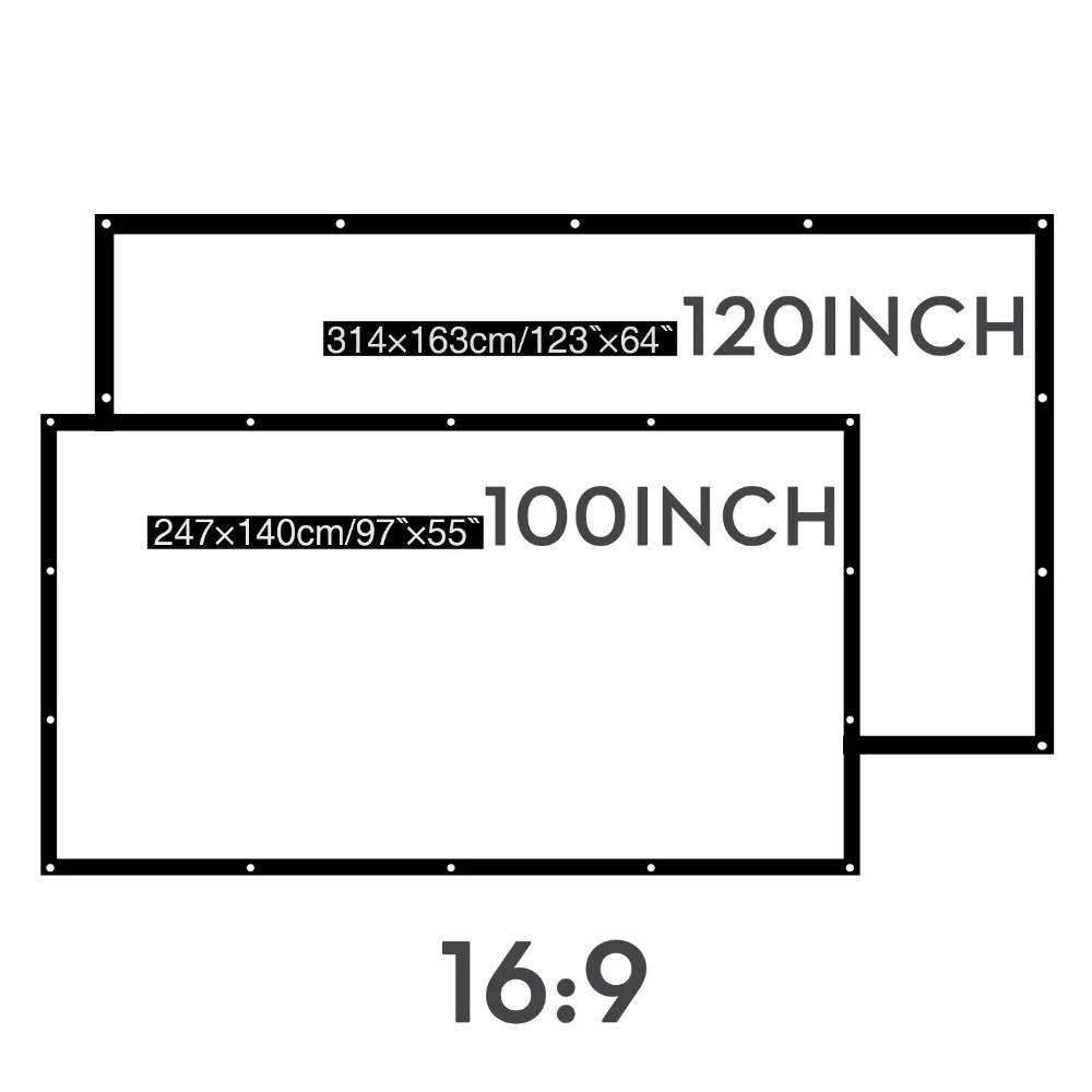 Портативный экран для проектора помещений и улицы легкий складной фильмов без