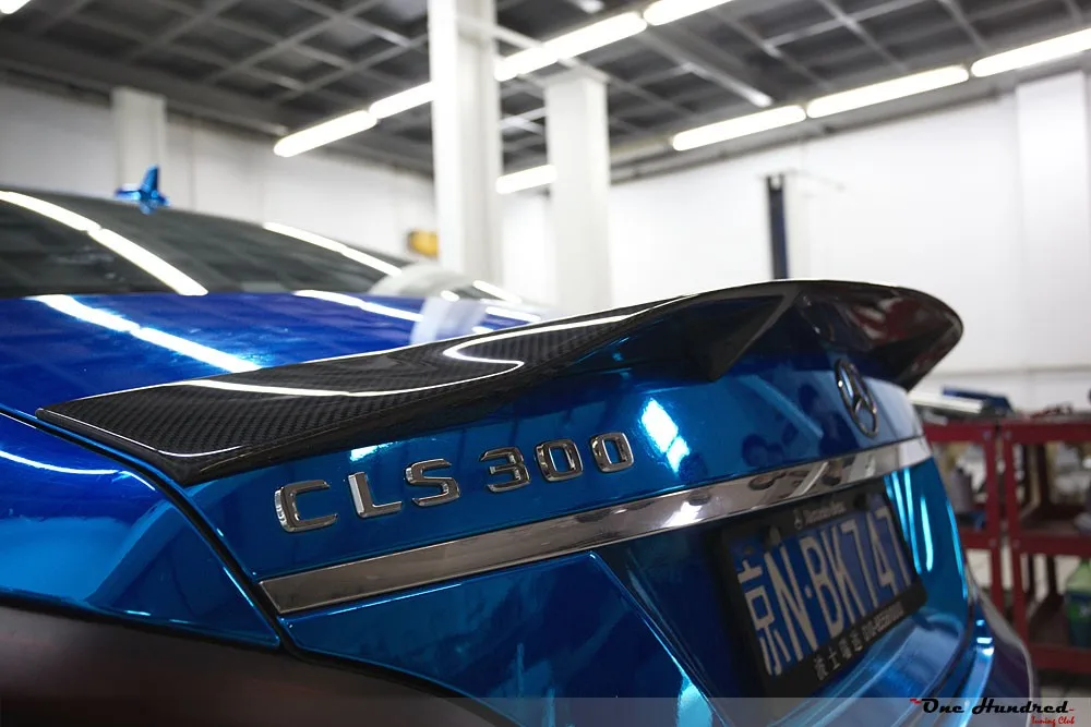 W218 CLS углеродное волокно задний багажник спойлер крыло для Mercedes Benz W218 2012- Стиль renntech