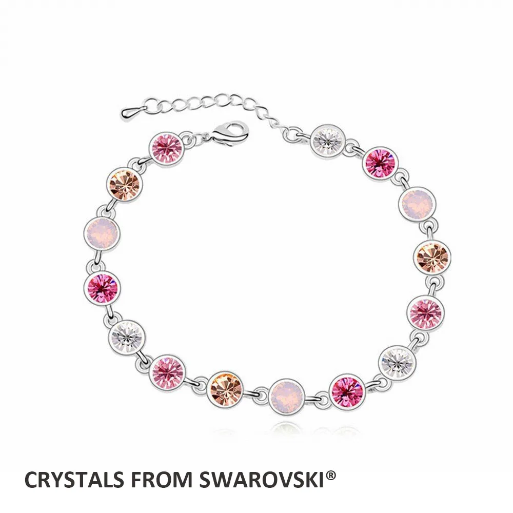 Горячая Распродажа, 3 цвета, разноцветный браслет с кристаллами SWAROVSKI, рождественский подарок